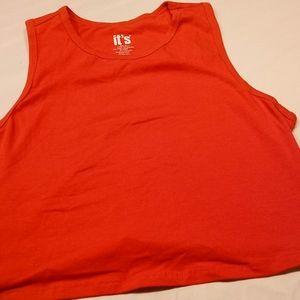 Rustic red crop t-shirt by its